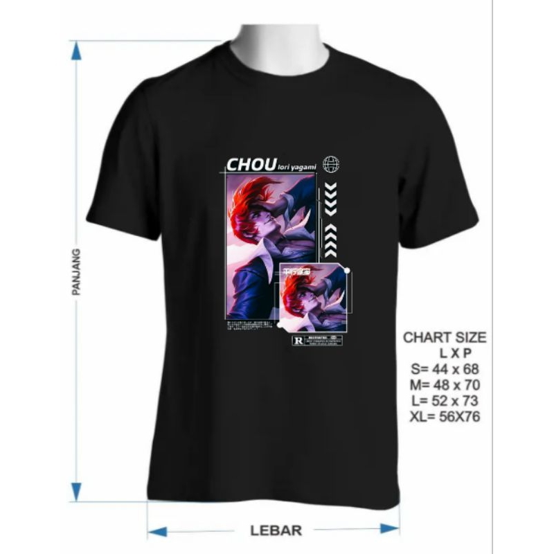 Kaos cowok mobile legends skin Chou/kaos mobile legends