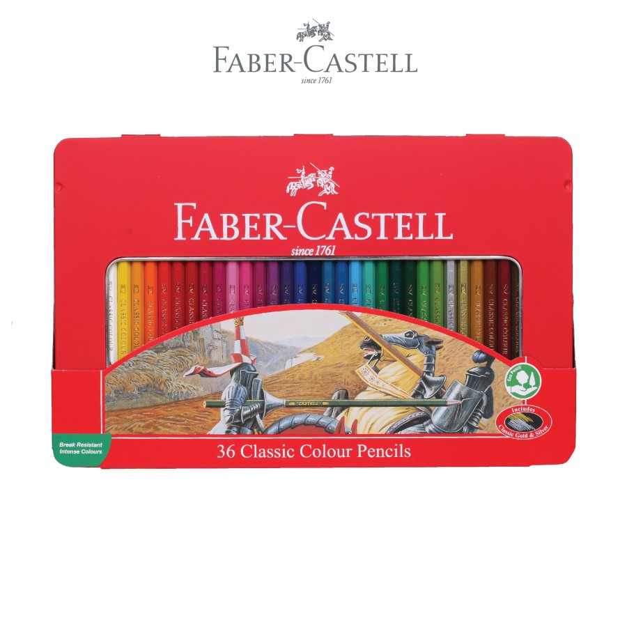 

Faber-Castell Classic Colour Pencil 36L Tin Case 115846