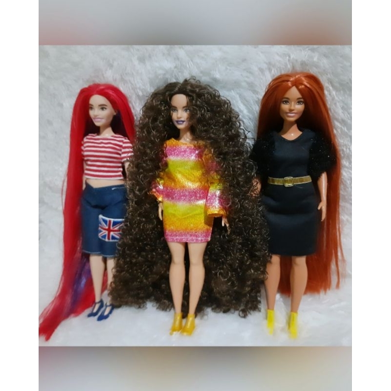 boneka barbie curvy mattel ori preloved bekas mulus murah ready