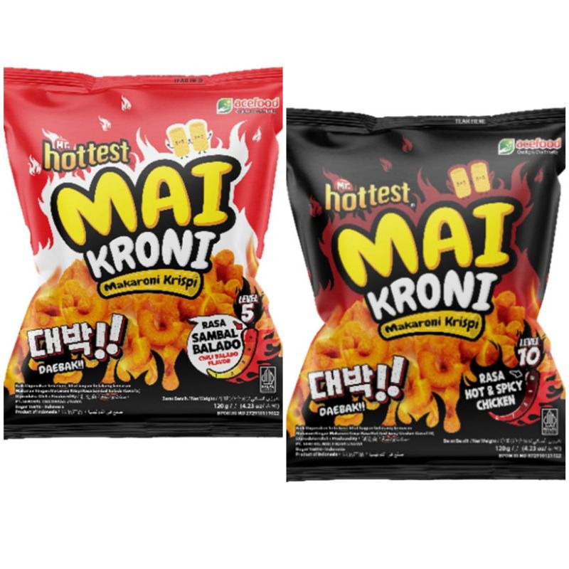 

Mr. Hottest maikroni makaroni krispy 102g sambal balado lv 5 spicy chicken lv10