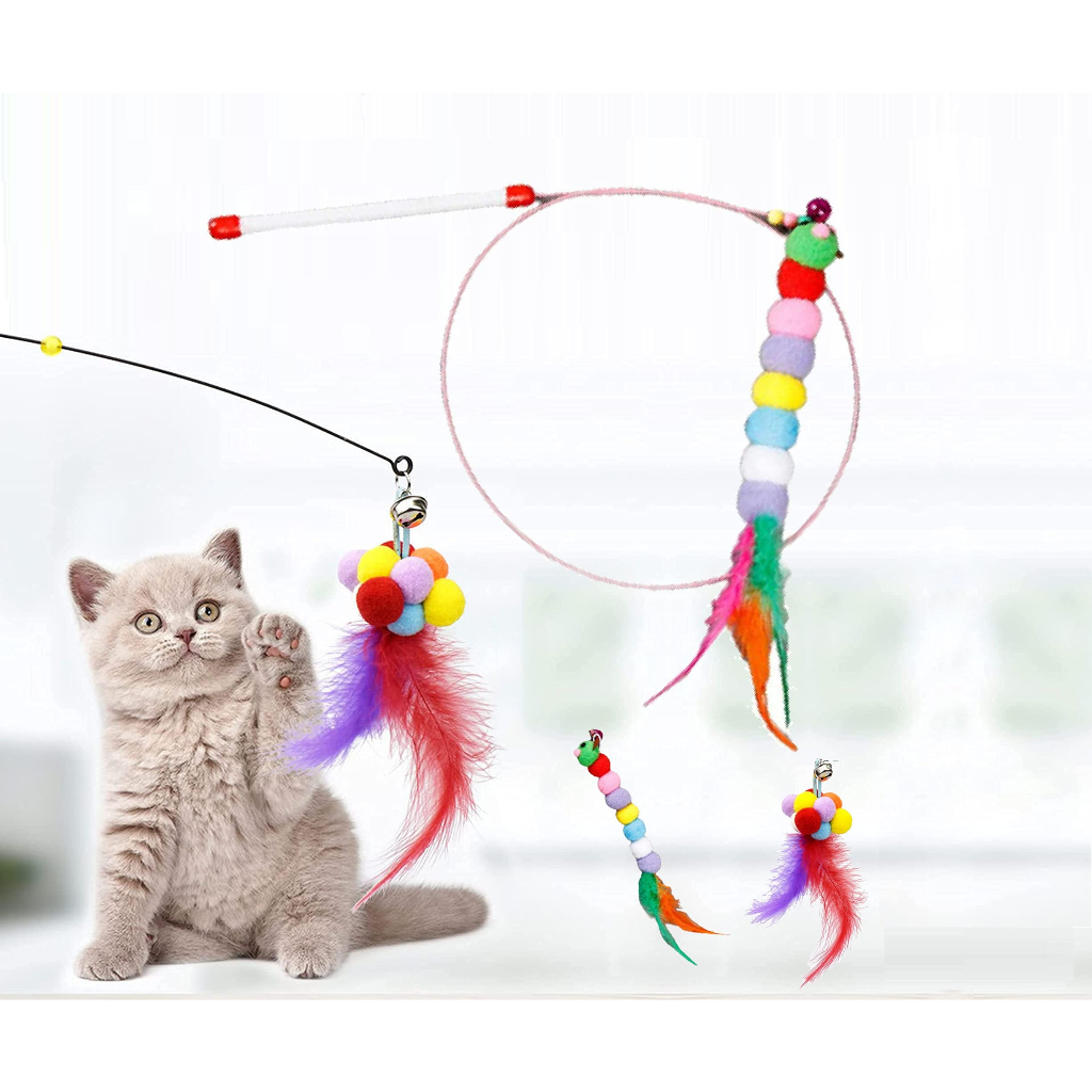 CAT TEASER - Mainan Kucing Stick Kawat Lentur / Cat Toy