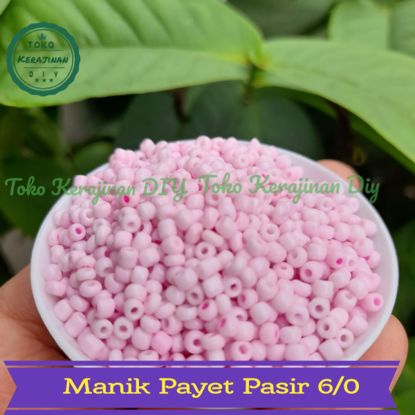 Mote Manik Payet Pasir 6/0 4mm Bahan Kerajinan Menjahit Dan Meronce