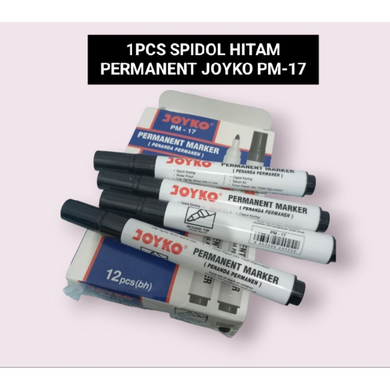 

1pcs spidol HITAM permanent joyko PM-17