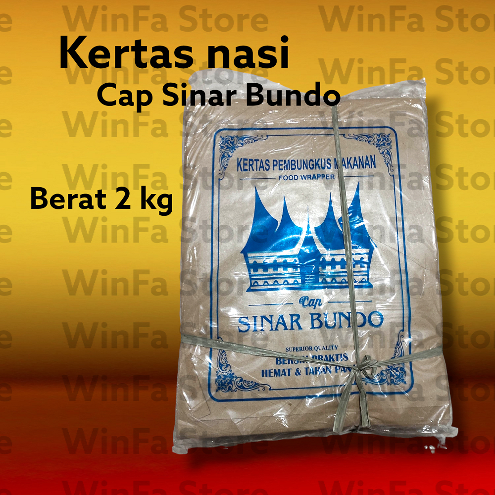 (1 PACK) Kertas Nasi Sinar Bundo Kertas Bungkus Nasi 2 Kg