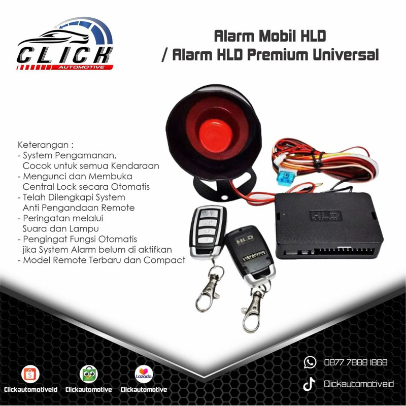 Alarm Mobil HLD / Alarm Mobil HLD Tuktuk / Alarm HLD Premium Universal