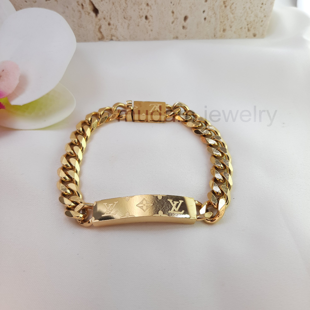 Gelang Rantai Bracelet Charm Model L* Unisex Gaya Kasual dan Elegan