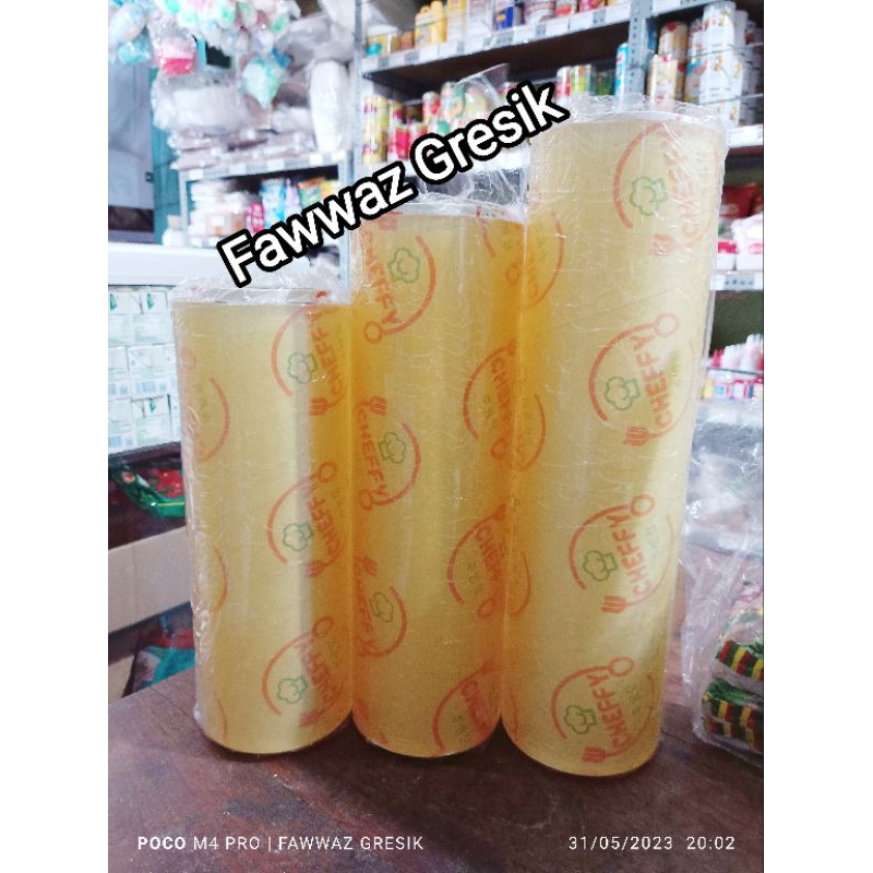 Plastik Wrapping Roll 35 Cm X 500 Meter Plastik Kemasan Makanan / Cheffy Wrapping Roll Plastik 35Cm X 500M Food Grade