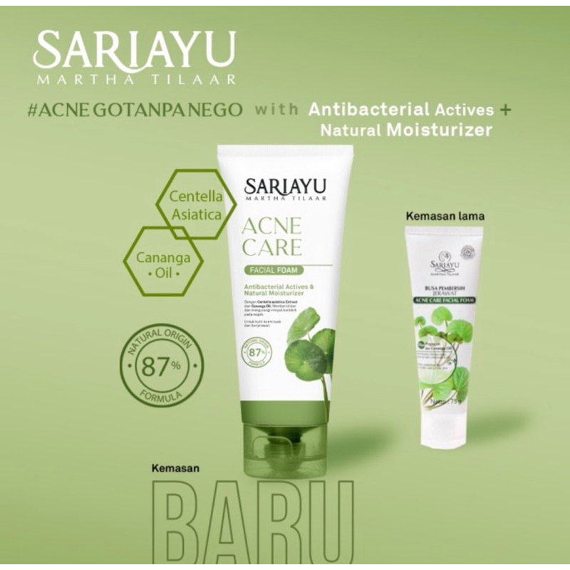 Sariayu acna care facial foam 75 gram ( pembersih wajah kulit jerawat )