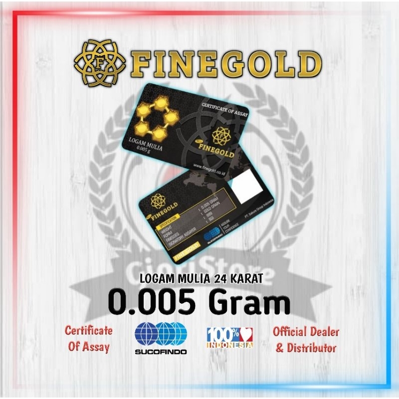 DIEMASIN 0.005 Gram Logam Mulia Emas Mini 24 Karat