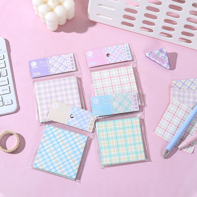 

Beautiful Encounter Plaid Square Memopad
