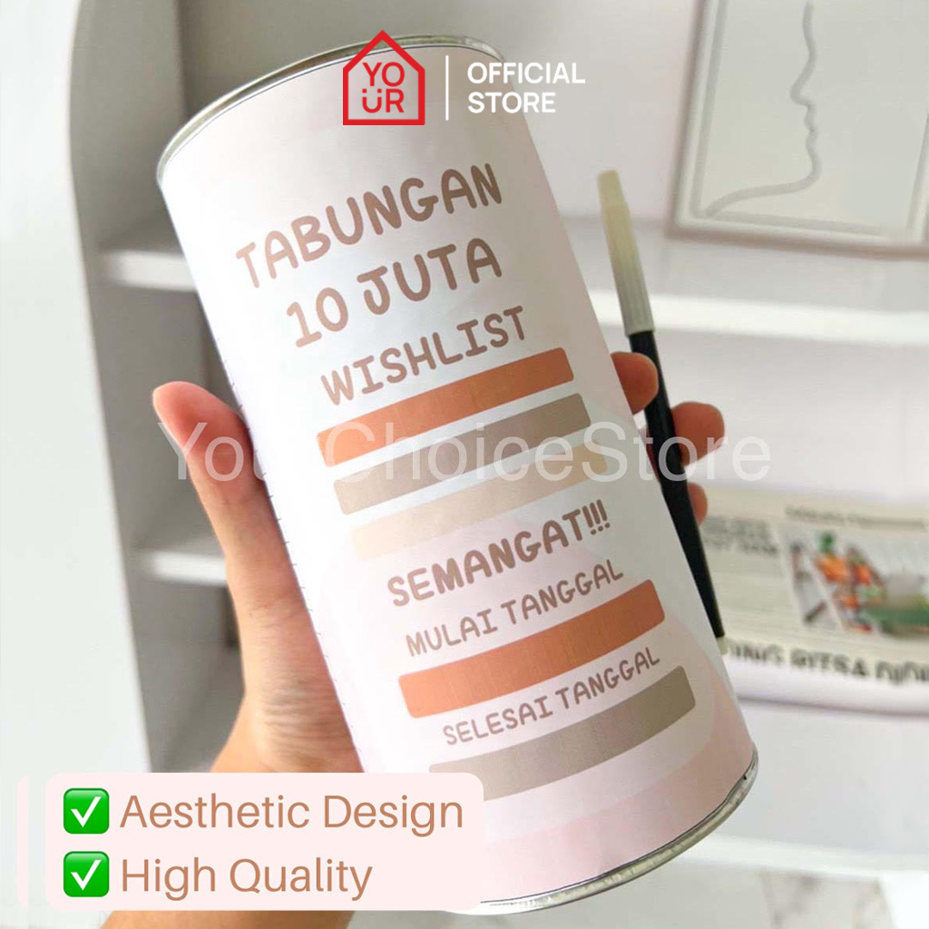 [FREE SPIDOL]  Celengan Target Viral Jumbo MEDIUM Permanen Buka Tutup / Celengan Viral / Celengan An