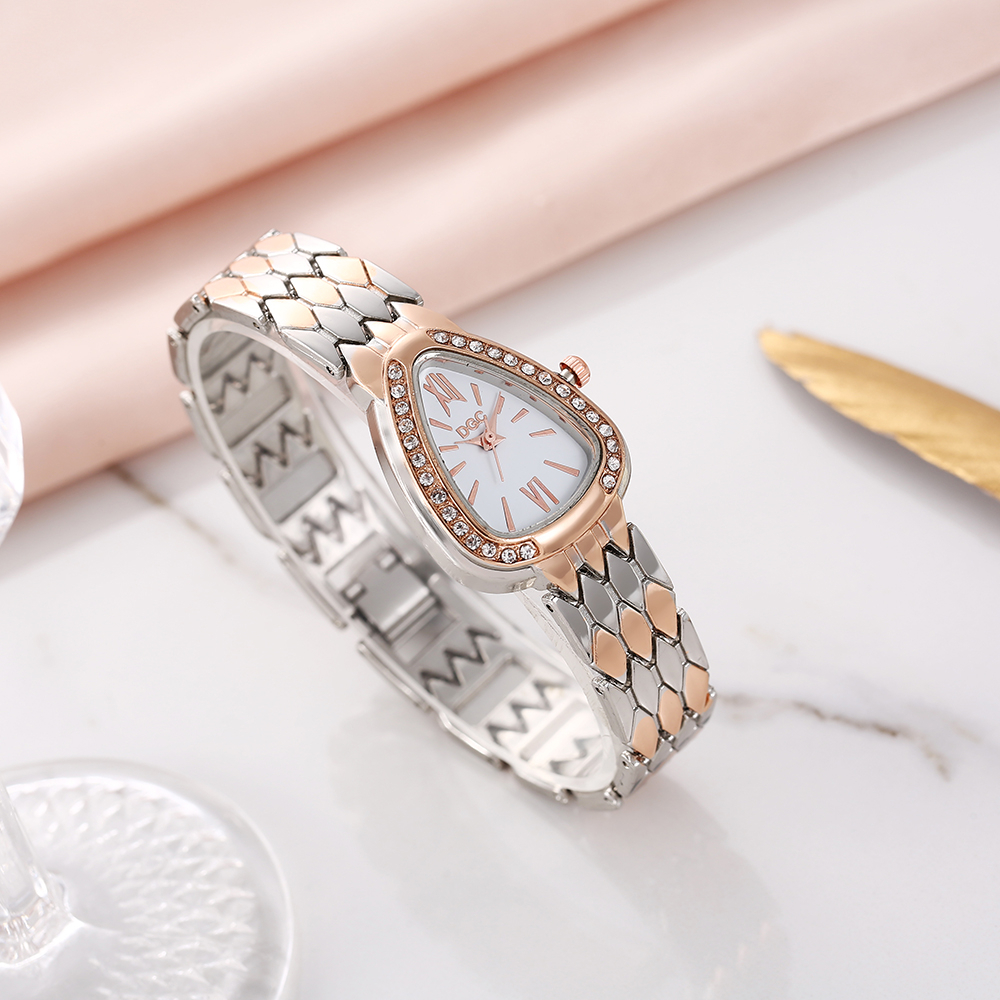 COD✅ Jam Tangan Wanita Analog Quartz Casual Fashion Strap Rantai Stainless Steel Import W258