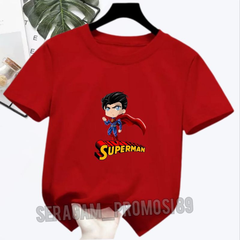 Baju Kaos Pendek Anak Laki SUPERMAN 2-10 Tahun / Kaos Katun Anak Murah / Kaos Oblong T-shirt Anak-Anak