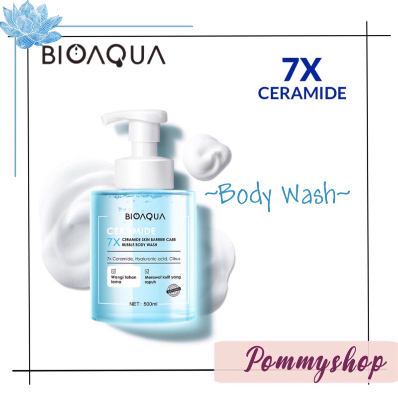 Bioaqua 7x Ceramide Skin Barrier Care Bubble Body Wash Sabun Mandi 500ml