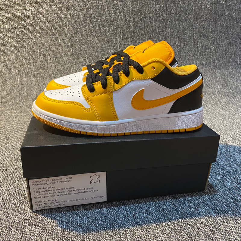 AIR JORDAN 1 LOW TAXI YELLOW BLACK WHITE ORIGINAL