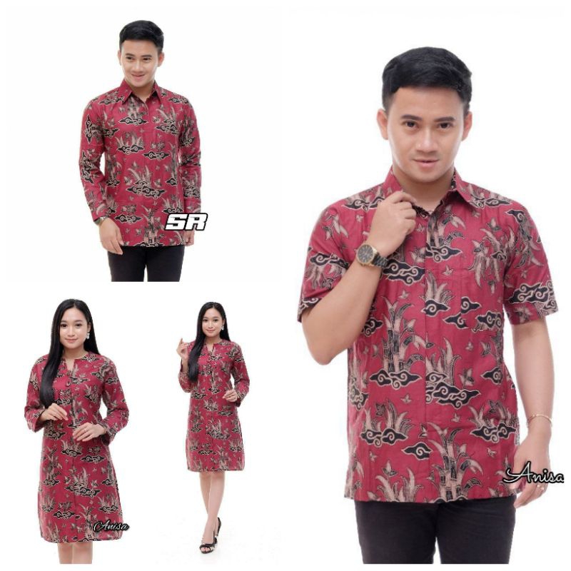 Batik Tunik Couple Modern Set Pakaian Couple Kemeja Batik Pria Batik Couple Dress Batik Baju Batik Couple