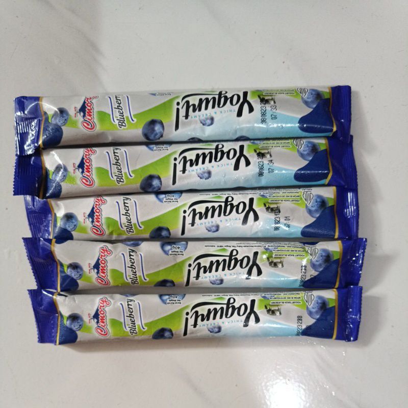 

Cimory yogurt stick 40gr Blueberry 1 karton isi 100pcs