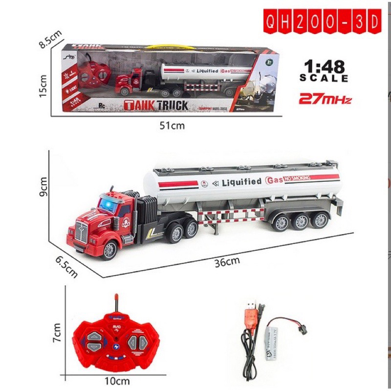 premium remote control mobil bbm fuel tank truck mainan roda besar truk panjang