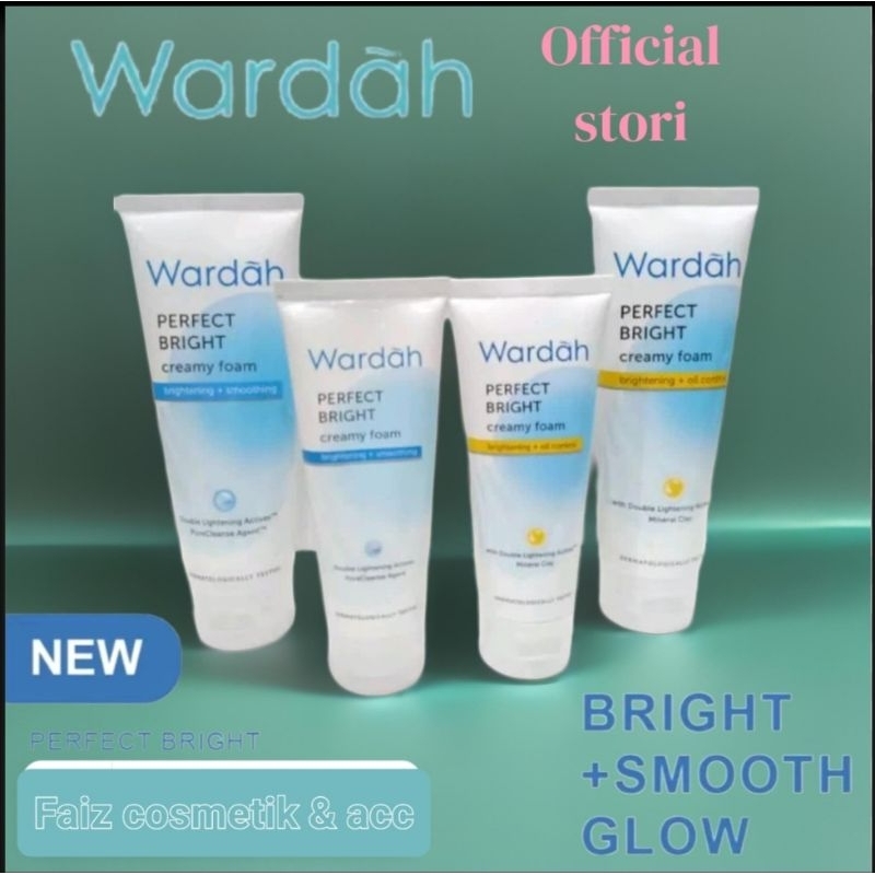 Wardah Perfect Bright Creamy Foam 100ml / Facial Foam Oil Control