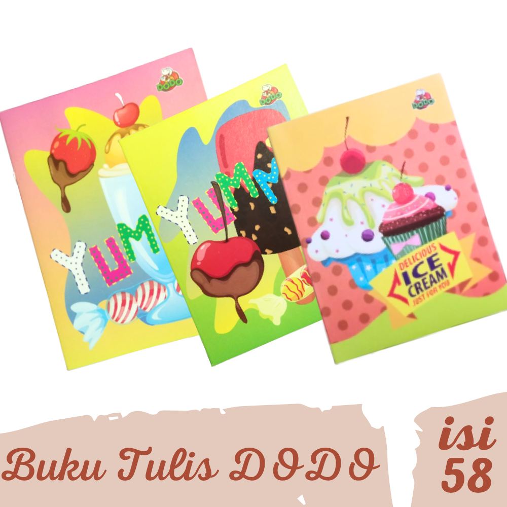 

Buku Tulis DODO 58 Lembar 1 Pack (isi 10 pcs)