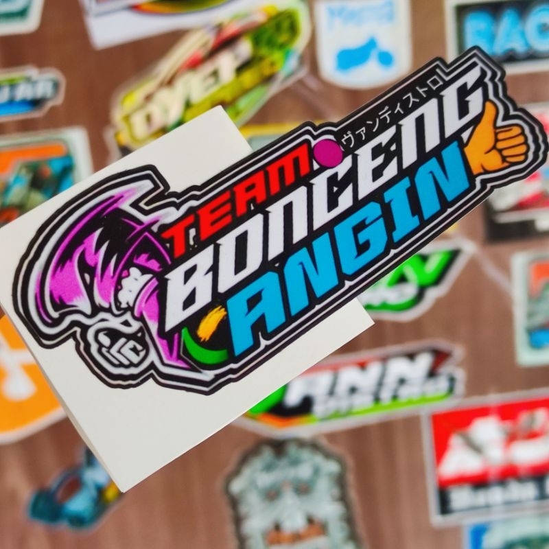 (baru) Stiker TEAM BONCENG ANGIN (BARU GLOSSY)