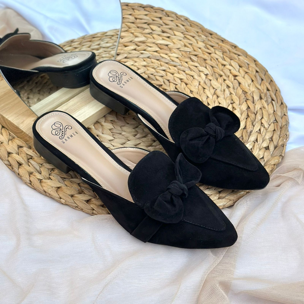 SARMER - MINNIE SUEDE HEELS 3CM BLACK