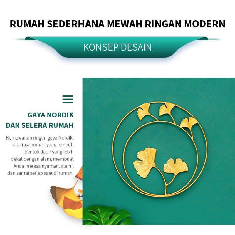 Dekorasi Dinding Hiasan Dinding Daun Aesthetic Nordic Style Pajangan Dekorasi Hiasan Ruangan Wall Decor