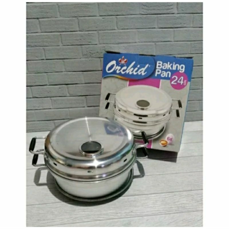 Panci Orchid Pemanggang Cake Baking Pan Orchid Alumunium