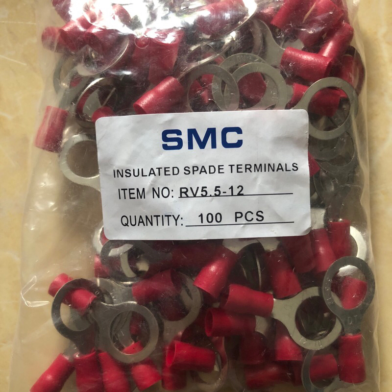Skun ring atau bulat 5.5-12mm merah