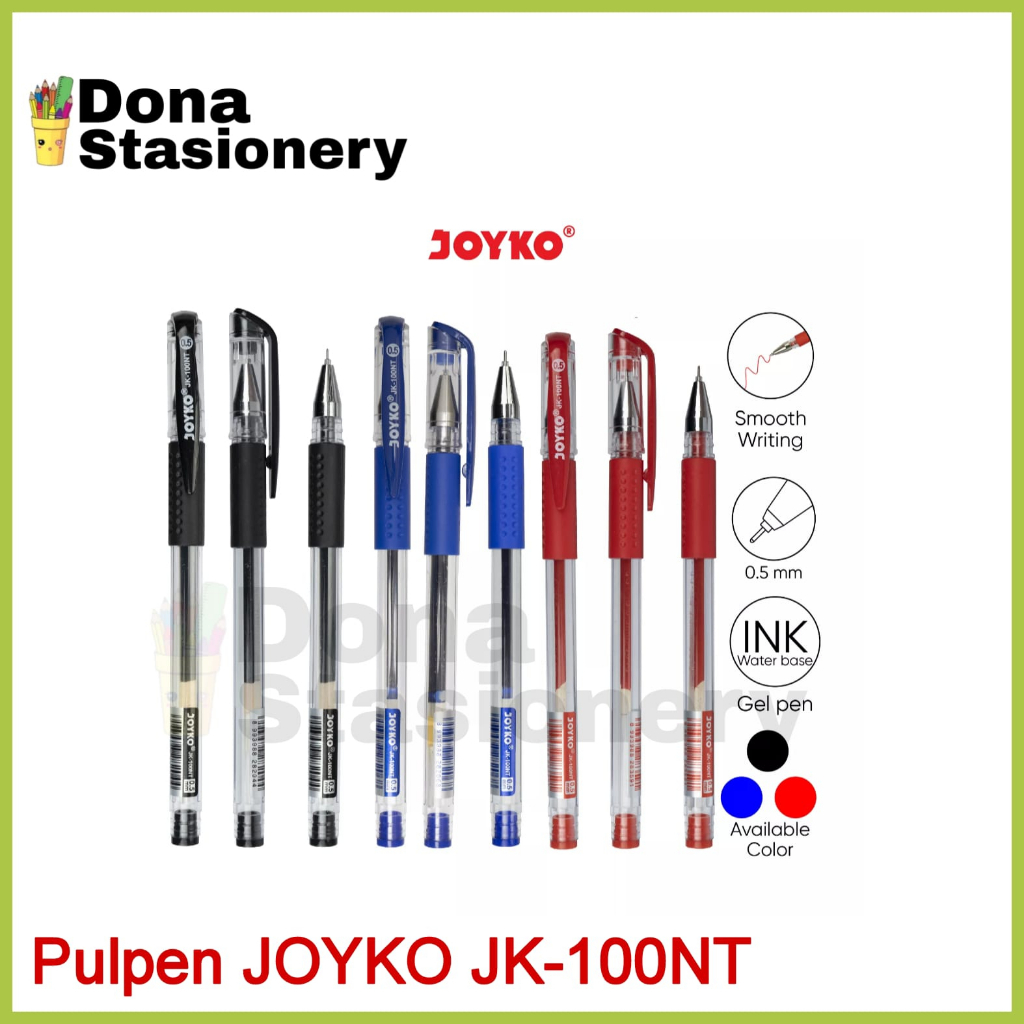 

[ 1 PACK ] Pen Joyko JK-100NT | Pulpen GEL joyko JK-100NT | Pulpen gel joyko | Pen gel murah