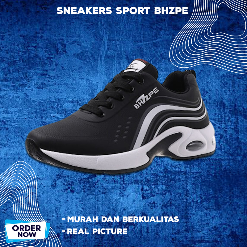 Sepatu Sneakers Wanita Pria Putih Olahraga Hitam Running Casual Kets Sport Kekinian Joging Shoes Dew