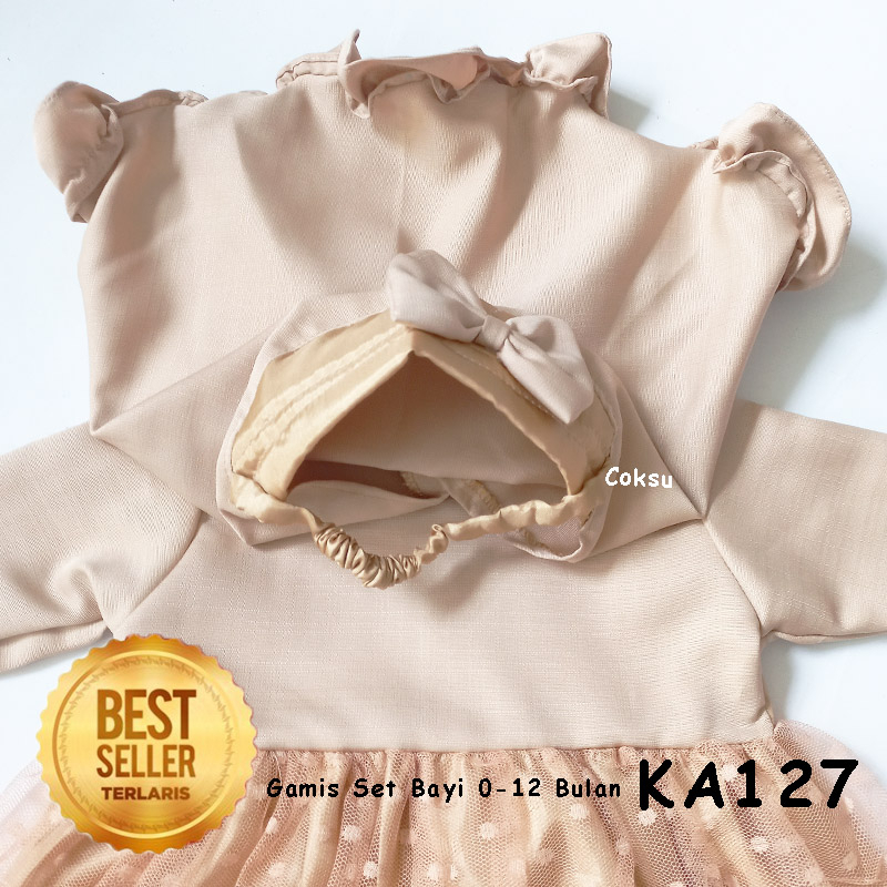 Dress Bayi Perempuan 0 6 Bulan Style Korea Import Baju Warna Coklat Susu Coksu Gaun Tutu Anak Cewe Terlaris 2023 Dress Warna Mocca Millo Coksu Bahan Tile Satin