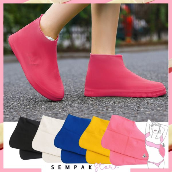 SS Cover Sepatu Anti Air Hujan Waterproof Sarung Pelindung Sepatu Karet Silikon Silicone Funcover Shoes Boots Sendal Kaki Bisa Di Cuci Silikon Murah Import