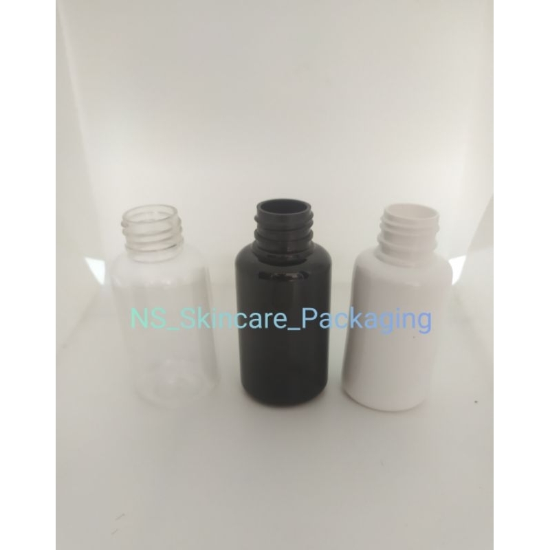 Botol spray 60ml / 70ml tubular putih / bening / hitam