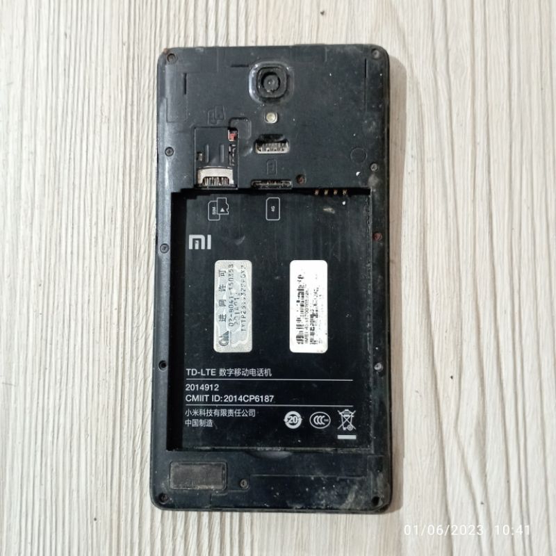 Mesin Xiaomi Redmi Note 1S 4G 2014912 Normal unit tidak ada batre
