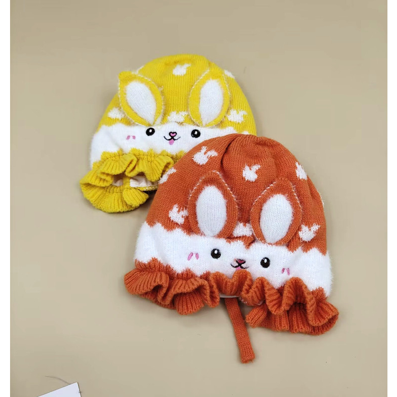 TP2-Topi Rajut Bayi Anak Laki Perempuan Cute Bunny Import