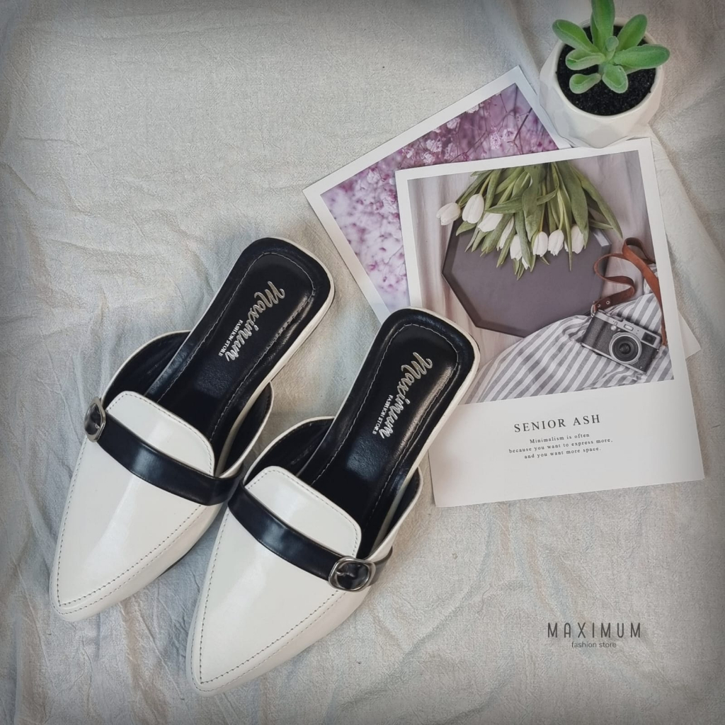 R9 Sepatu Flat Wanita Flatshoes Mewah Elegan