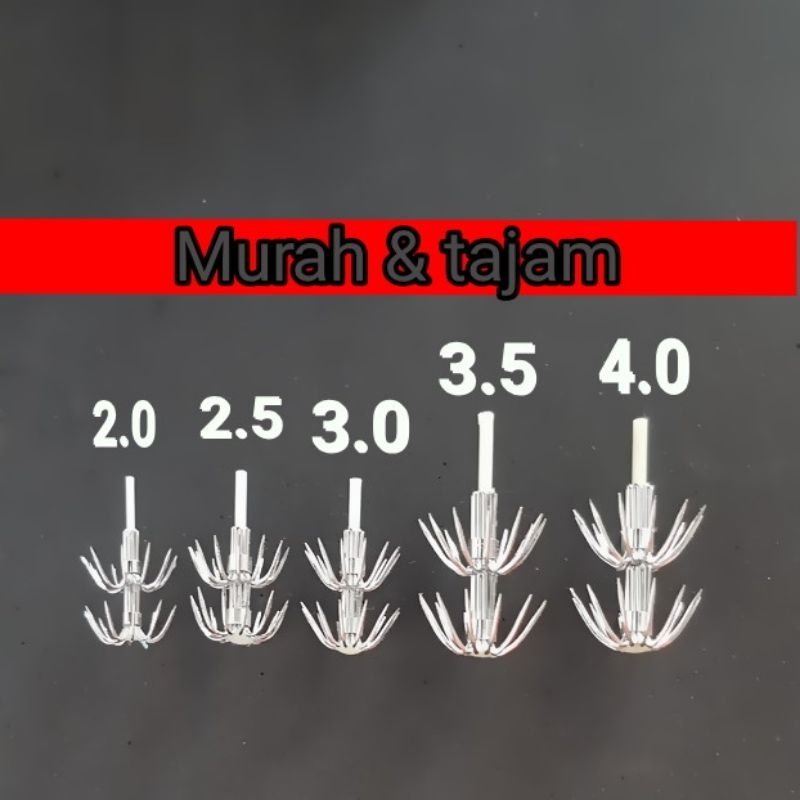 hook umbrella model payung/rames umpan cumi/egi 2.0 2.5 3.0 3.5 4.0 5.0