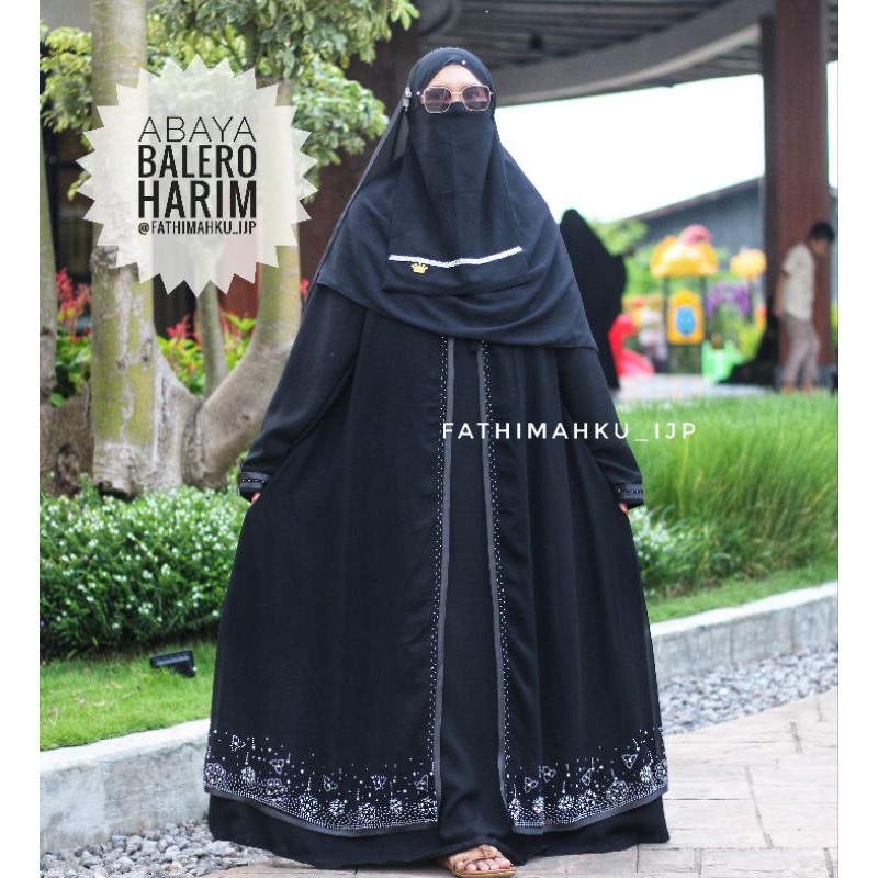 ABAYA GAMIS Balero Harim/GAMIS Jetblack HITAM/JUBAH SYAR'I/BAJU TEMBORO