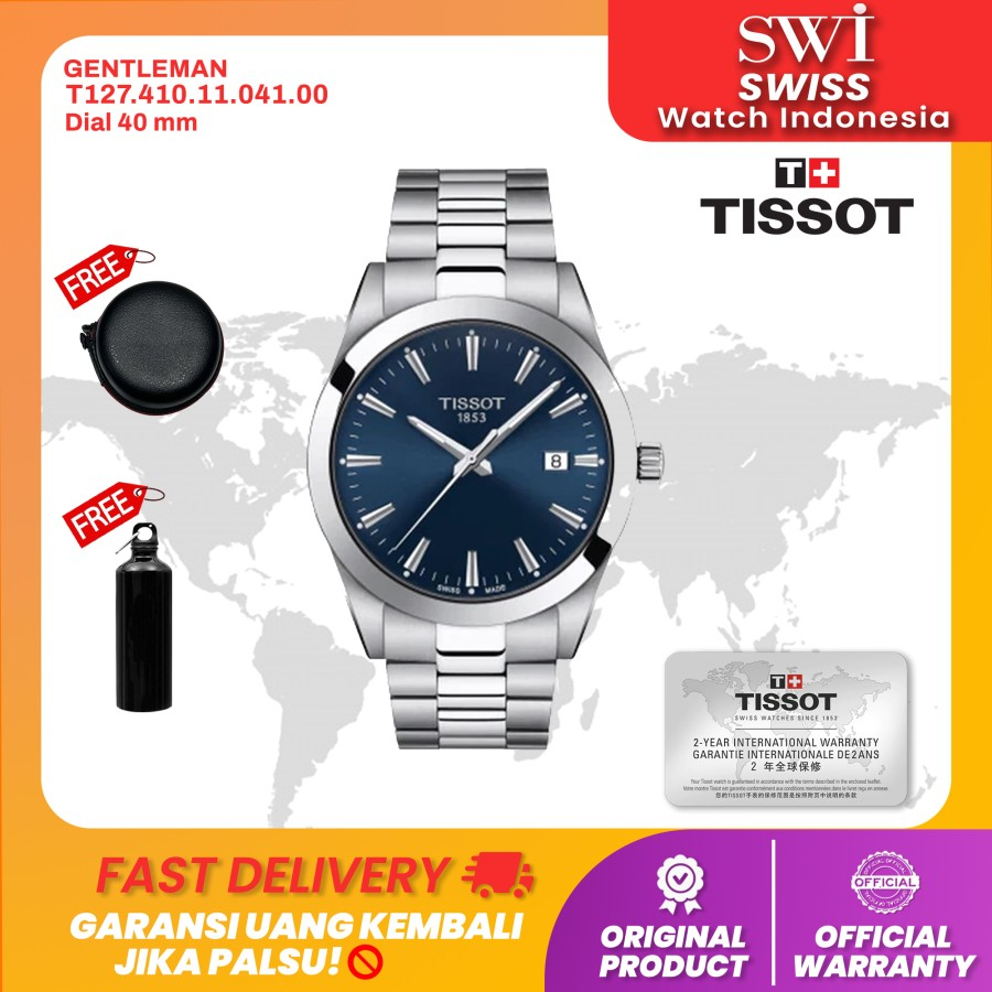 Jam Tangan Pria Tissot T127.410.11.041.00 Gentleman Analog