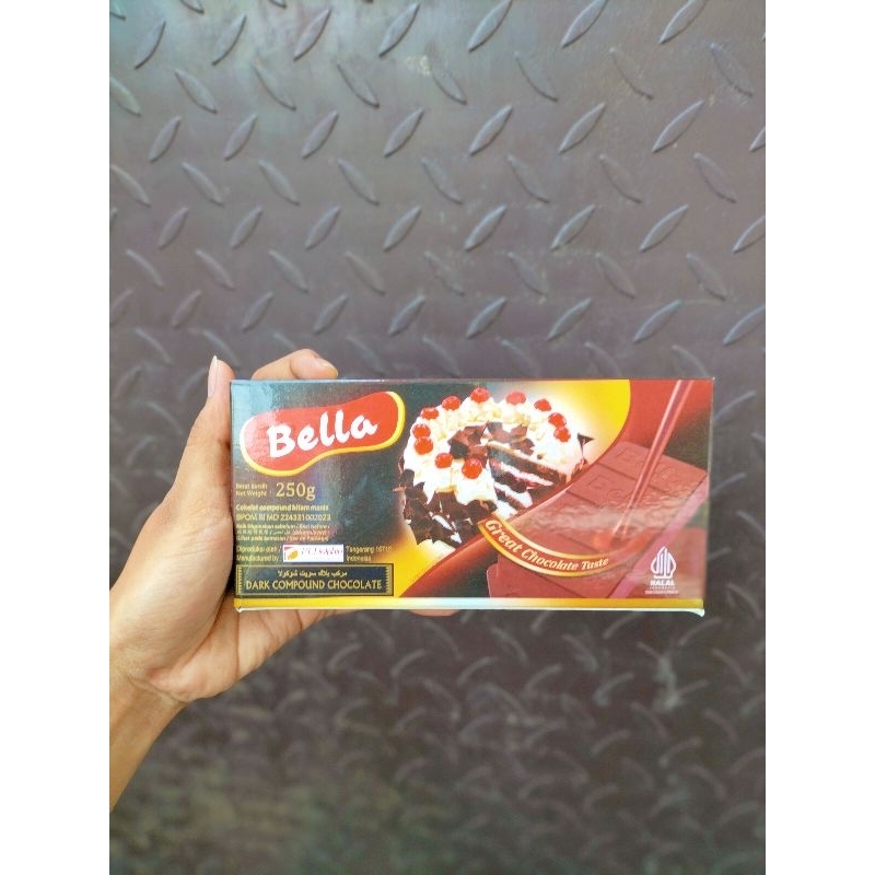 

BELLA COMPOUND CHOCOLATE&WHITE250GRAM/ coklat /coklat batang/ cokelat