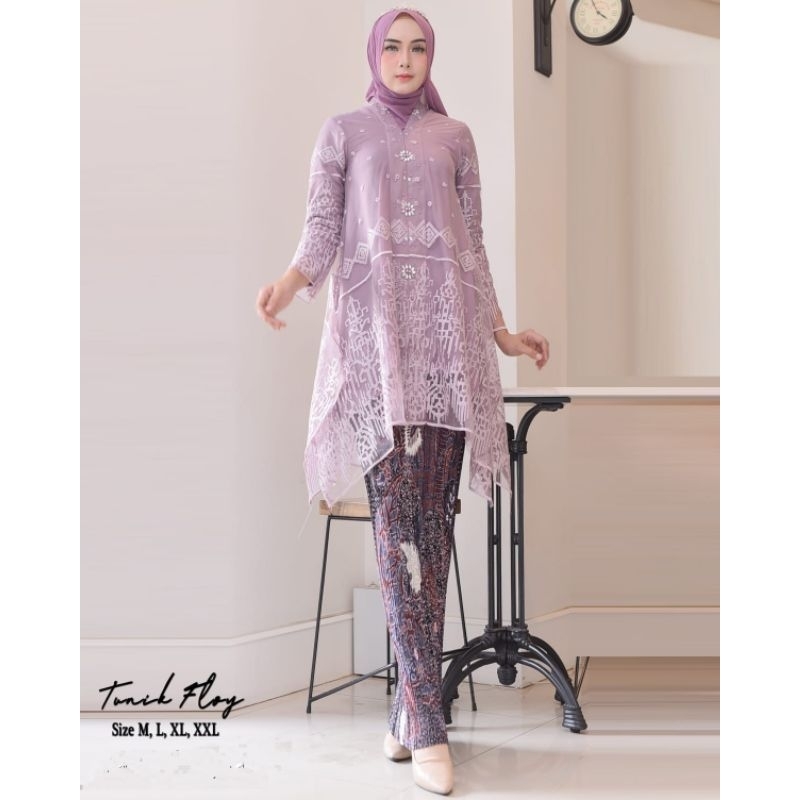 Stelan Kebaya Tunik Floy Payet  Original Butik