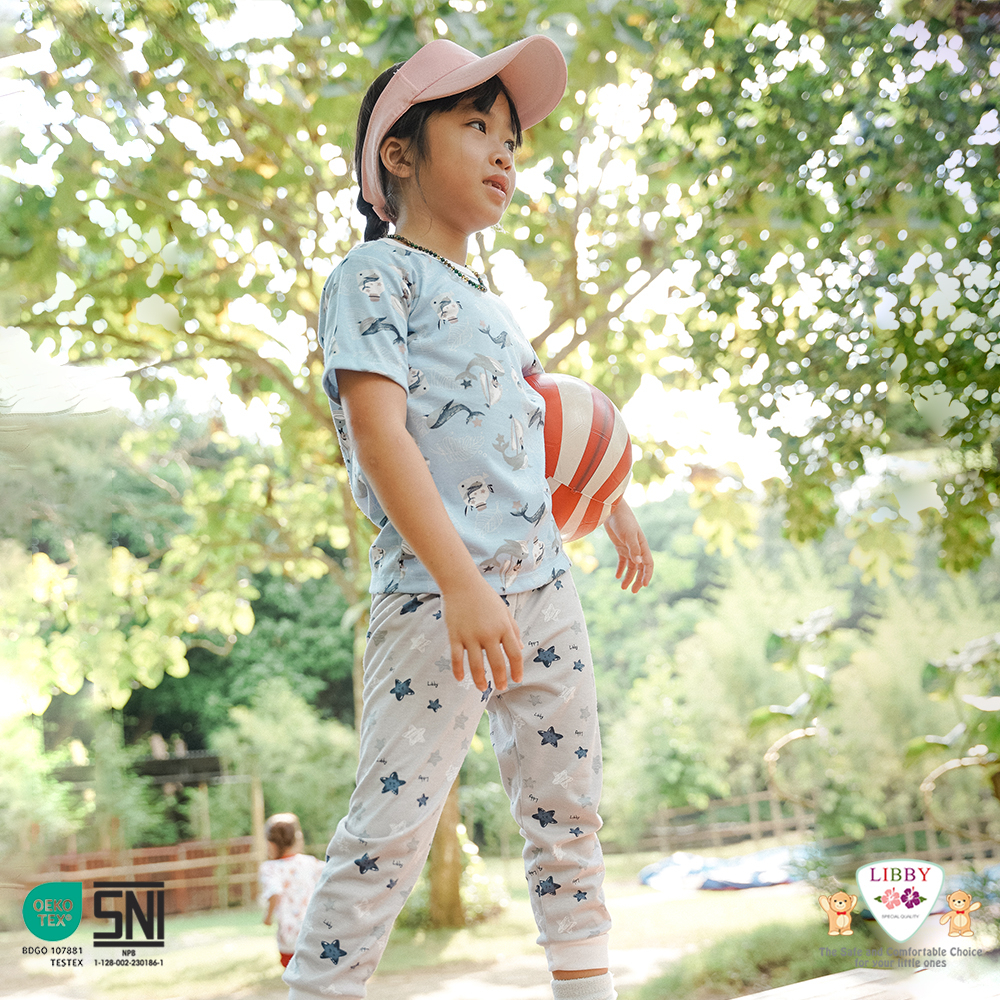 Libby Setelan Oblong Pendek Celana Panjang Summer Games Baby Collection