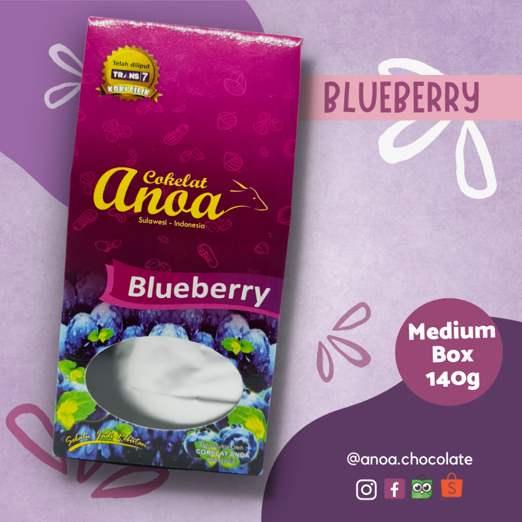 

Cokelat Blueberry Medium Box 140g