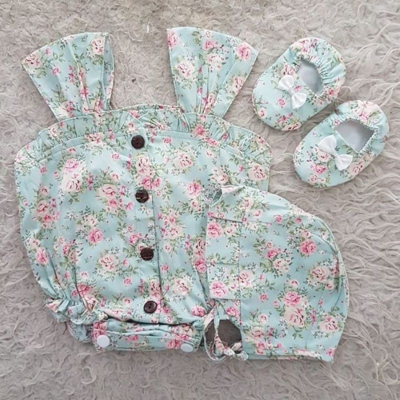 Baju Bayi Shabby flower jumper