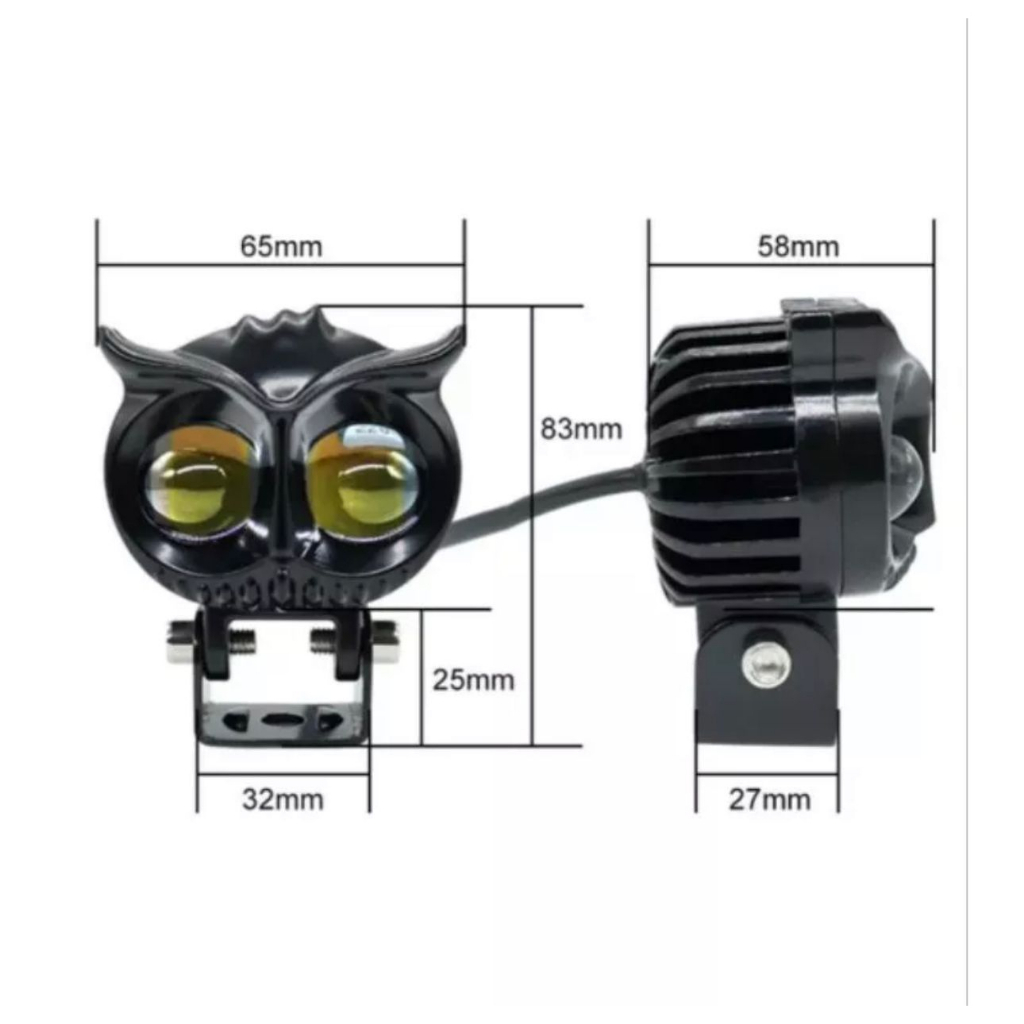 lampu tembak model owl/led burung owl terang universal motor mobil pnp