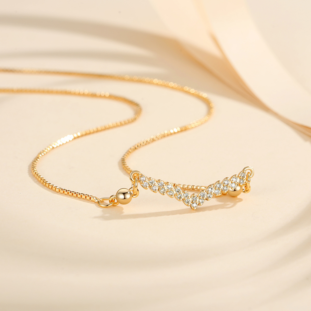Y077 [COD✔] Kalung Titanium Wanita Anti Karat Kalung Wanita Liontin Full Diamond Kalung