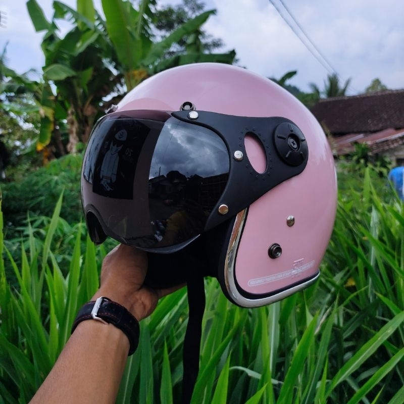 HELM BOGO PILOT ITALY LIST CHROME WANITA DEWASA SNI