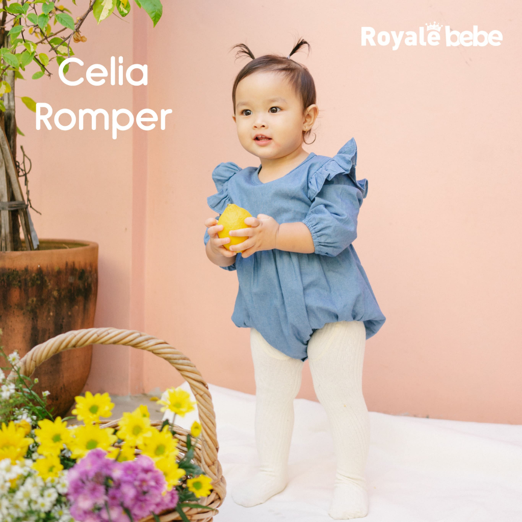 ROYALE BEBE CELIA ROMPER / MAX ROMPER BAJU ROMPER ANAK BAYI PEREMPUAN ROMPER ANAK BAYI LAKI-LAKI 6-18 BULAN