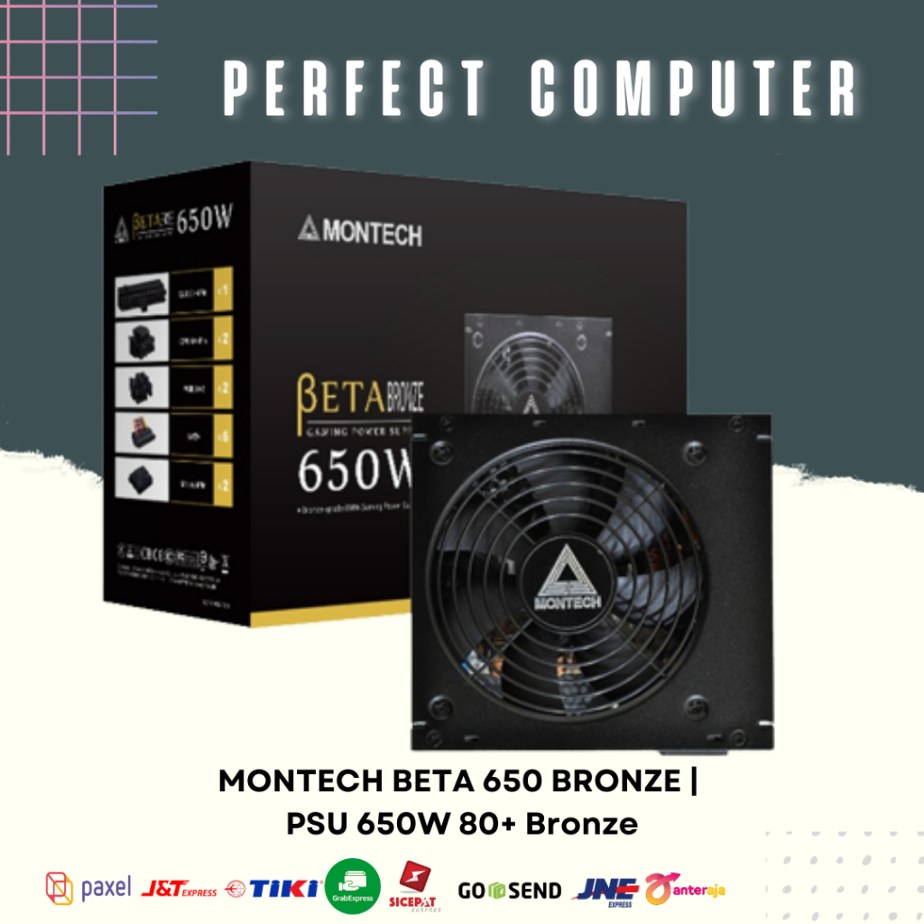 MONTECH BETA 650 BRONZE | PSU 650W 80+ Bronze POWERSUPPLY